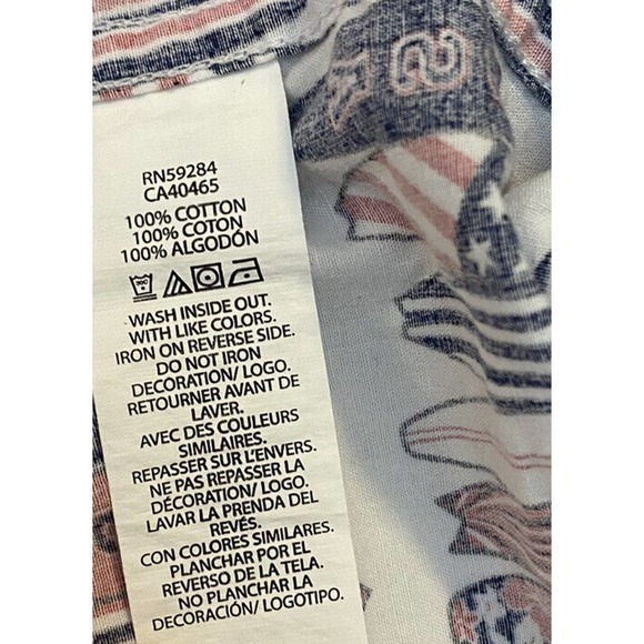 Childrens Place USA Surfboards Red White Blue‎ Button Down Short Sleeve Boy Sz 4 - Picture 4 of 5